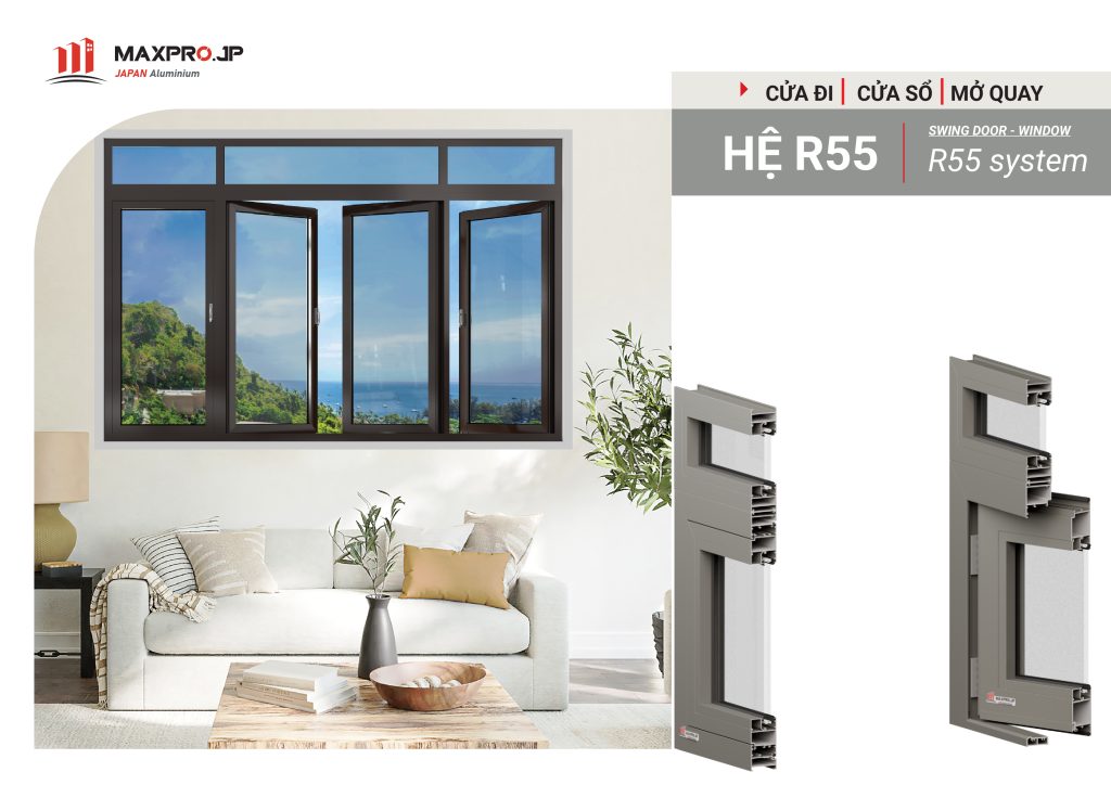 Cửa nhôm MAXPRO JP – HỆ 55